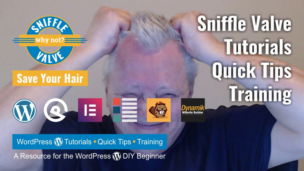 SniffleValve's tweet photo. WordPress tutorials for GeneratePress, Elementor, Beaver Builder, Dynamik Website Builder https://t.co/Gpax8Il174 https://t.co/kPcSw1XIzj