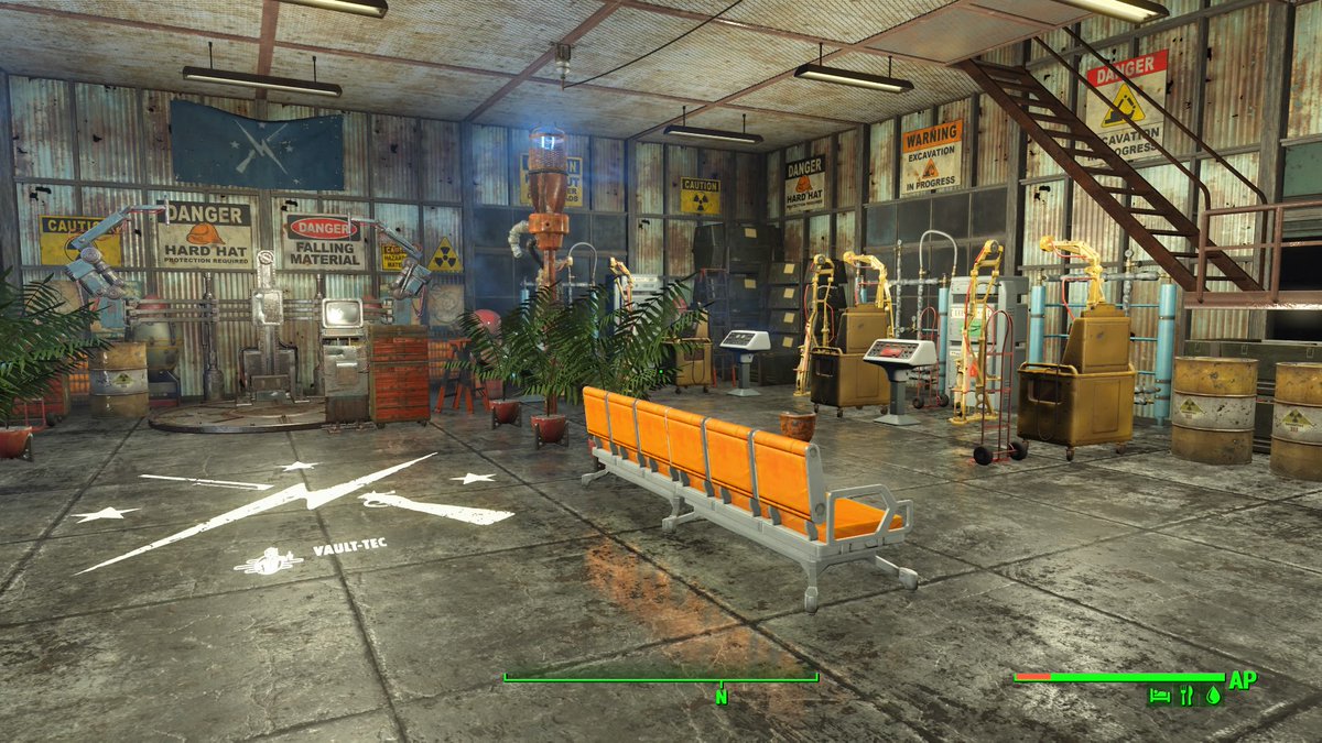 むぎわら亭あだんそん スターライトドライブインのパワーアーマー ロボット工場 ちなみに２階は解体工場 Fallout4 フォールアウト4 Ps4share