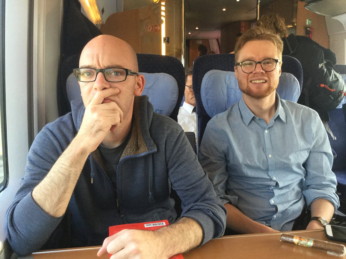 ELCNGermany's tweet photo. Matt and Zac on their way to #Frankfurt. You can feel the anticipation and excitement. Reservations @ elcngermany@gmail.com https://t.co/OYlBilyLEz