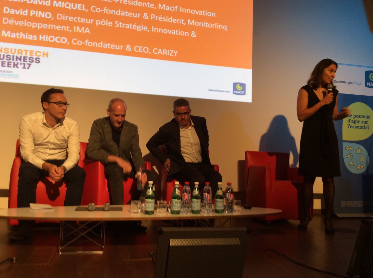 financeinnov's tweet image. Table ronde sur les leviers d'1 relation #startup #assureur réussie: S. Maestroni, J-D Miquel @monitorlinq, D Pino IMA, M Hioco @CARIZY_COM