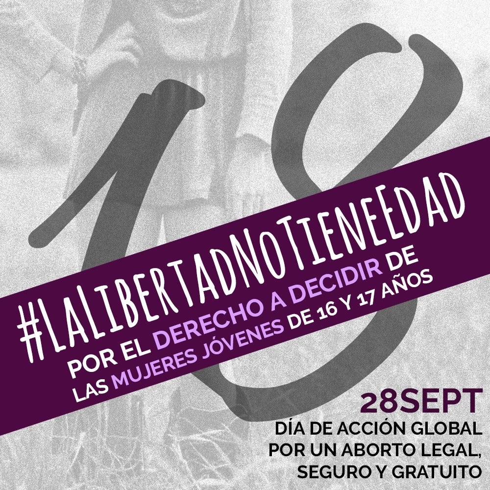 _CJE_'s tweet photo. Porque con +16 años se puede decidir en la mayoría de intervenciones médicas, nos preguntamos porqué en el aborto no. #LaLibertadNoTieneEdad https://t.co/mogbuc8CxN