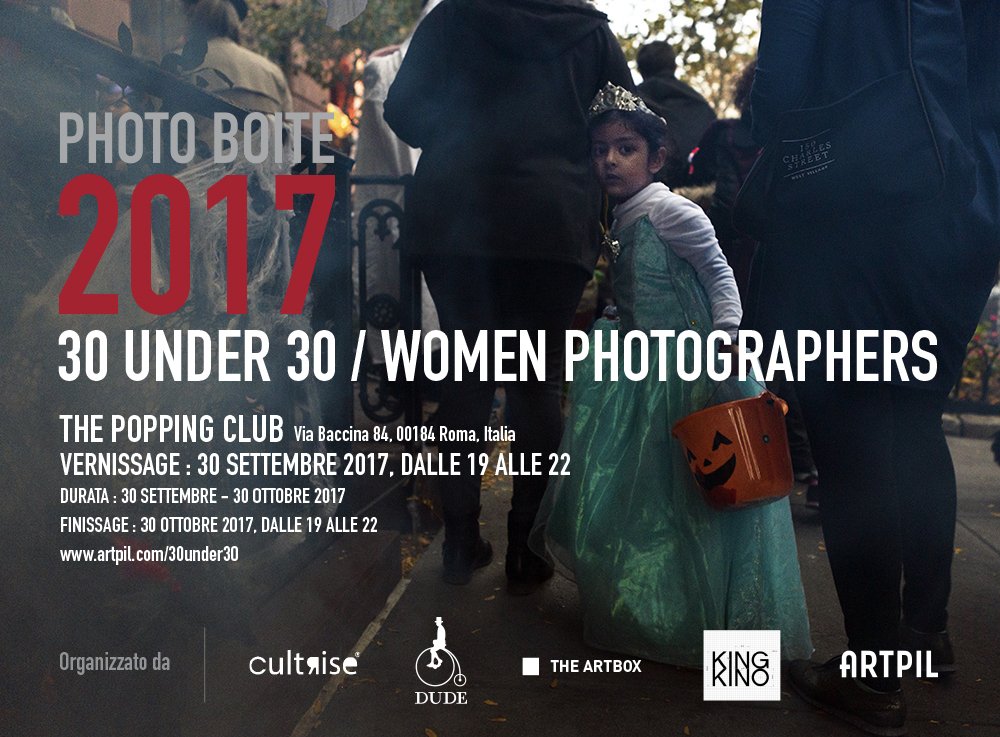 CultRise's tweet image. | 30.09.2017 | SAVE THE DATE |
30 Under 30 / Women Photographers • dalle h19 alle h22 • The Popping Club • Via Baccina 84 • #ReactCreating