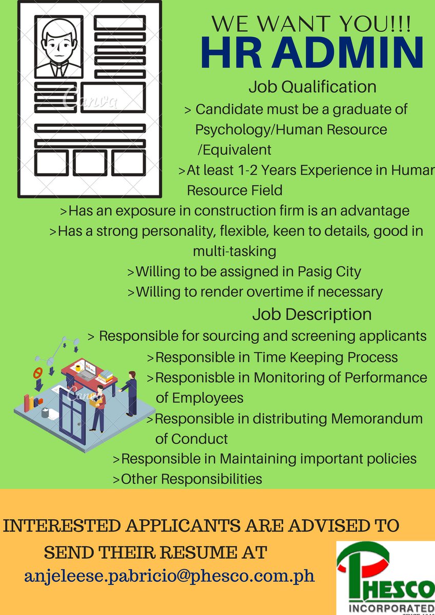 PhescoInc's tweet photo. #Hiring #HRadmin #phescoincorporated  #webuildthefuture #generalconstructioncompany  #since1945 #aaa #constrcution #job https://t.co/2SIprJ36ch