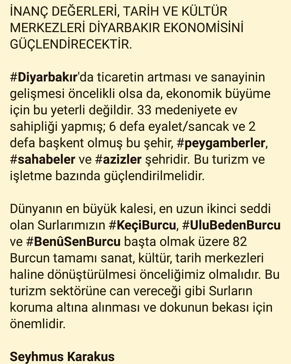 #KEÇİBURCU #ULUBEDENBURCU #BENÛSENBURCU #DİYARBAKIRKALESİ #nebilerkentidiyarbakır #sahabelerkentidiyarbakır #DTSO #TOBB <a href="/SeyhmusKarakus/">Şeyhmus Karakuş</a>