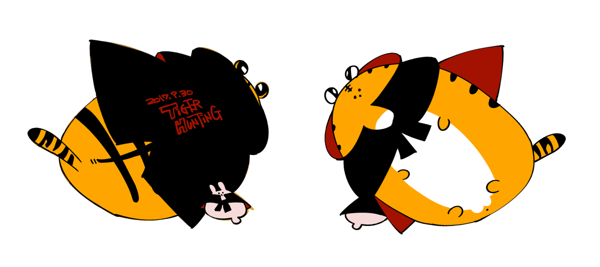 猫飯屋 على تويتر らくがき 兎と虎 兎虎描いたよ 嘘じゃないよ