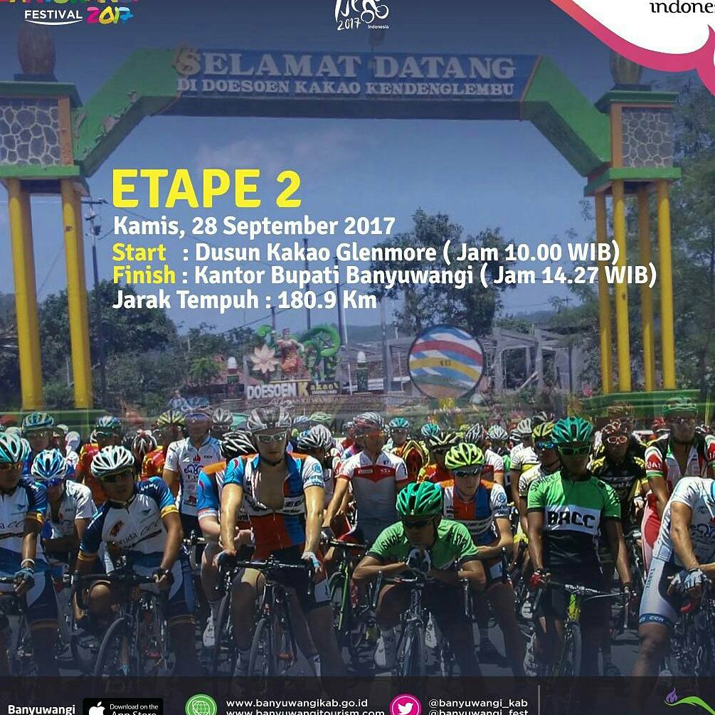 KecamatanSempu's tweet photo. Etape 2 ITDBI
Pembalap pertama yg masuk Finish adalah Mathew Zenovich Team St George Australia berasal dari Selandia Baru.
#PesonaITDBI2017 https://t.co/zqBDJ1sLbc