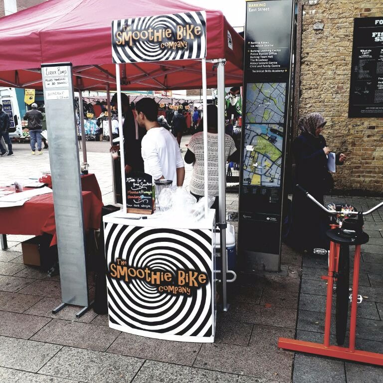 Thirsty? Head to #Barking market to have a go on our smoothie bike and create a delicious fresh smoothie - with a bike! #HealthyLivingWeek