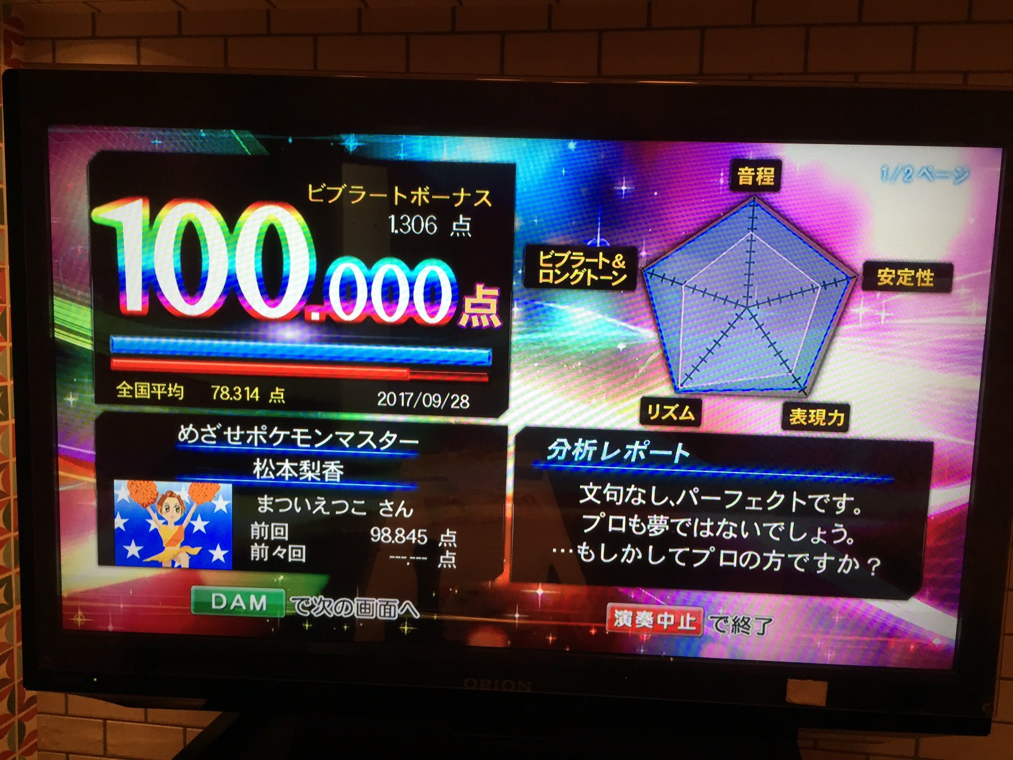Twitter 上的 まついえつこ 店マイク自然歌唱で100点がとれるボイストレーナー めざせポケモンマスター 100点 なかなかなかなか の音程の変化が難易度maxな曲 テンポを落として正確に合わせる練習をしたら 一気に100点が取れました 茨城県那珂市民音頭 いいね