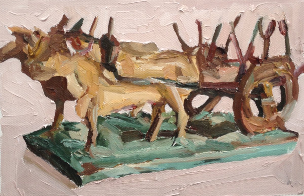 Bydło(14x21cm,oil/linen/board) auction on 7/11/17 in aid of <a href="/passagecharity/">The Passage Charity</a>  <a href="/southbankcentre/">Southbank Centre</a> RFH nutsconcert.com