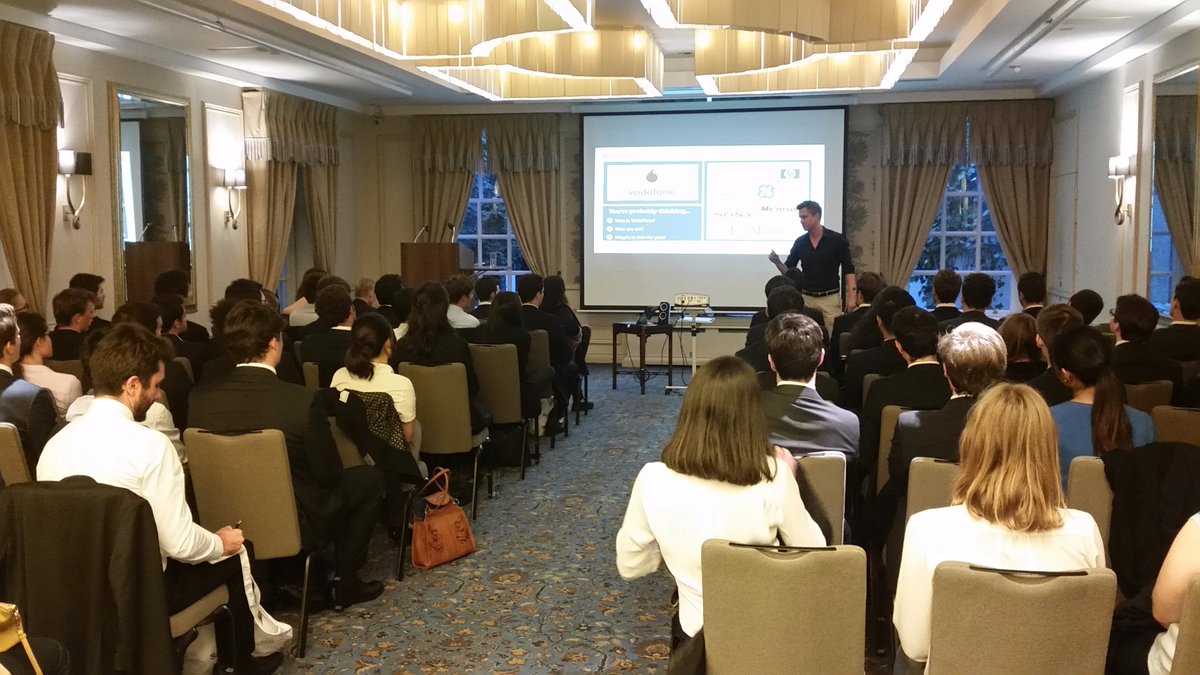 HECParisMasters's tweet photo. Inspiring presentation from @cschveninger and Mark Kinghorn from @VodafoneGroup with 100 @HECParisMasters Strategy students #HECStudyTrips https://t.co/eWMXndtbid