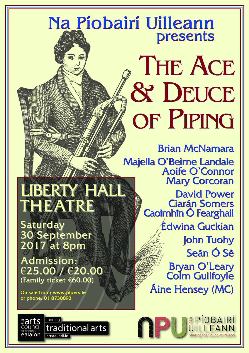 PipersUnion's tweet photo. Saturday night - great music assured! @Napiobairi @libertyhall @somers_ciaran @davidpowerup @AineHensey https://t.co/1obcquMNrX