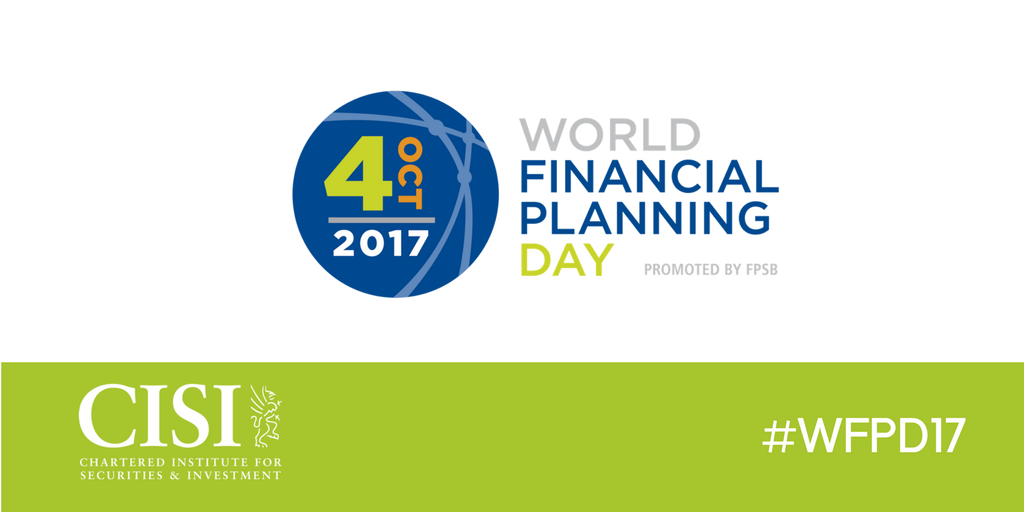CISI's tweet photo. We are delighted to be supporting World Financial Planning Day on Wednesday 4 October #WFPD17 @FPSB #FPAC17 https://t.co/DbbAAWEO4u @WIW2017 https://t.co/KiVoKieEwq
