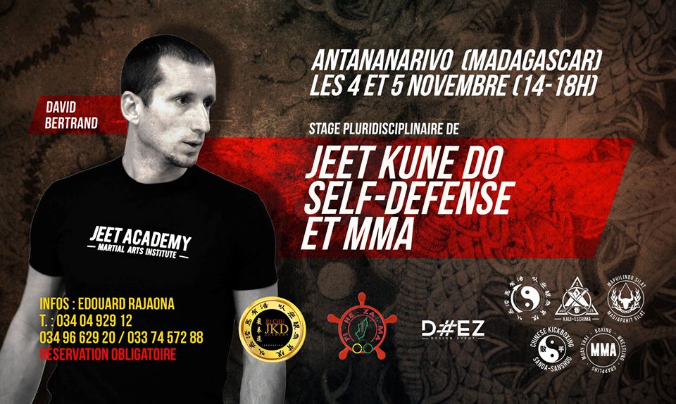 SifuEdouard's tweet photo. L'expert en arts martiaux David Bertrand sera à Madagascar le 04 et 05  novembre 2017 pour la formation en Jeet Kune Do, self-défense et MMA https://t.co/pHMy44AmqD