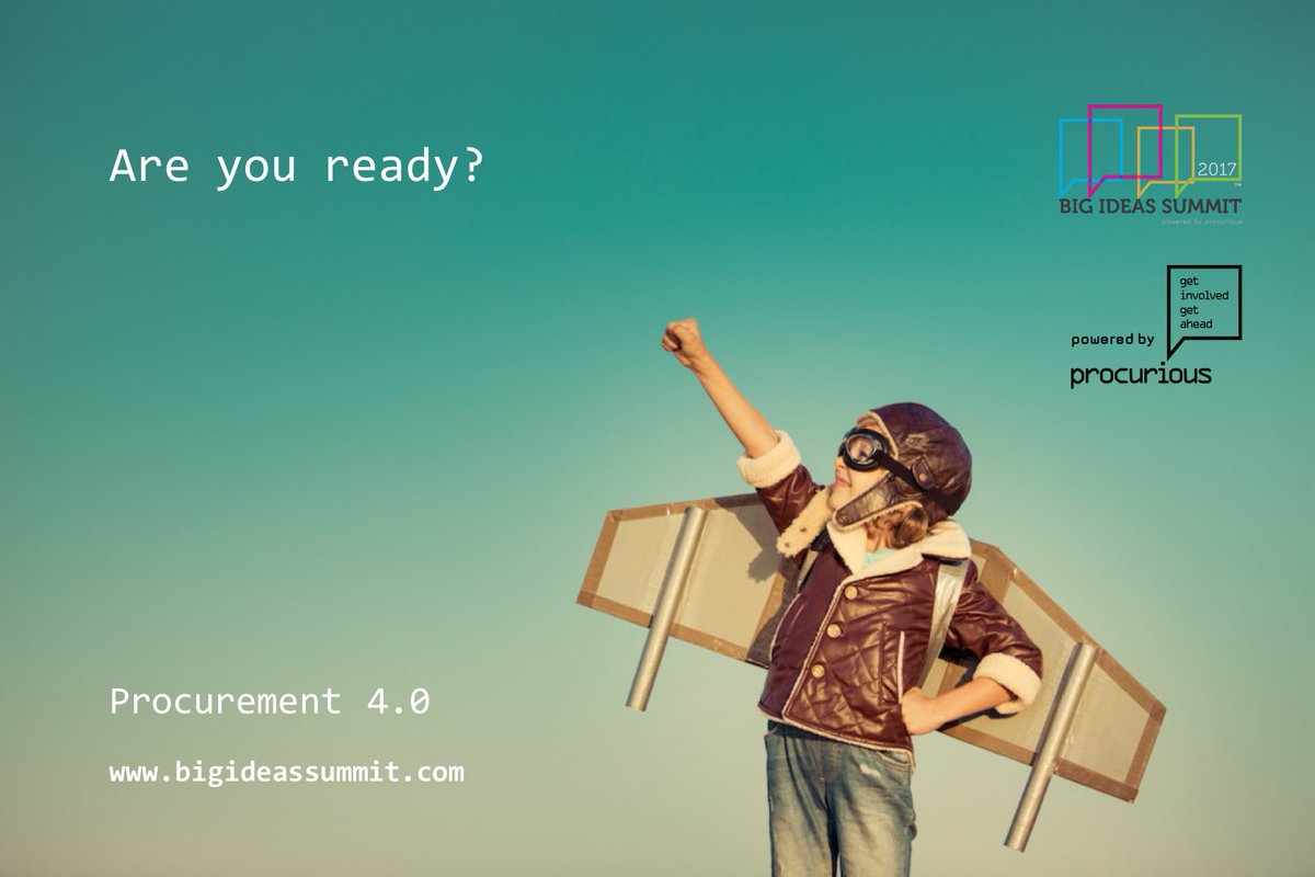 Industry 4.0 will dramatically change #procurement –but are we there yet? We'll be discussing today at #bigideas2017 buff.ly/2wYQKRb