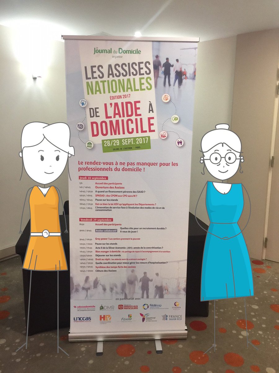 Madeleine et Nathalie sont là pour le lancement des #AssisesJDD avec @Ehpa_Presse ! #domicile #seniors #aidants #servicesàlapersonne