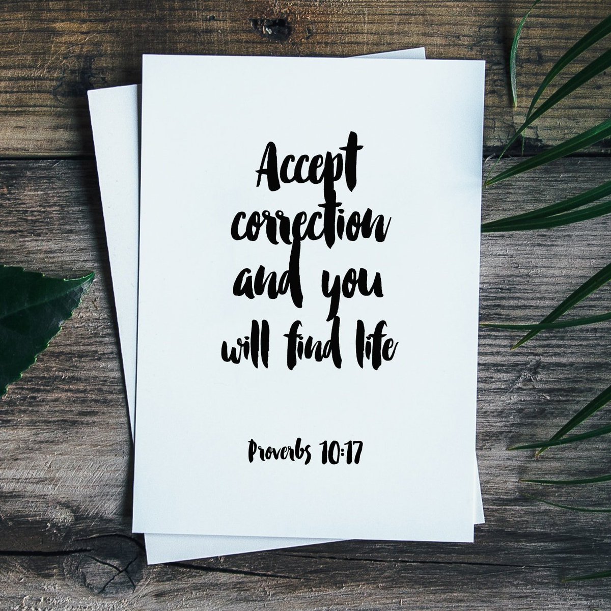 "Accept correction, and you will find life; reject correction, and you will miss the road." -Proverbs 10:17 #ChristJourney