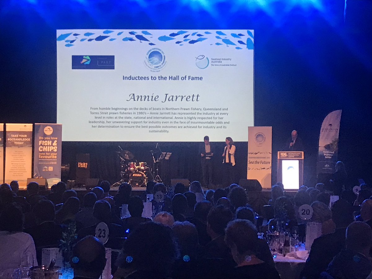 FRDCAustralia's tweet image. Congratulations from FRDC to Annie Jarrett for being Inducted into the Hall of Fame 2017 #seafooddirections2017
