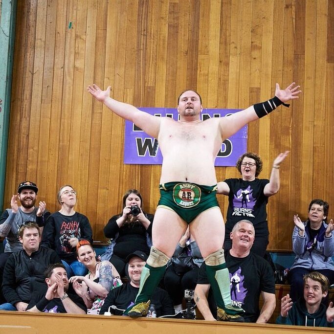 ARwrestling's tweet photo. This is why other people call me the People's champ.
Also i really need a tan https://t.co/w2NUkI9FZg