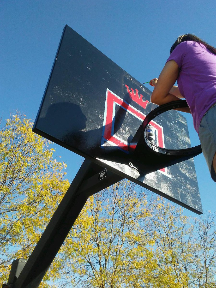 kmcooley5's tweet photo. Thanks to Miss Cameron and Miss Mickelson for giving our basketball hoops a makeover! #TeamBluff #luckykids https://t.co/4Y4DszQbdS