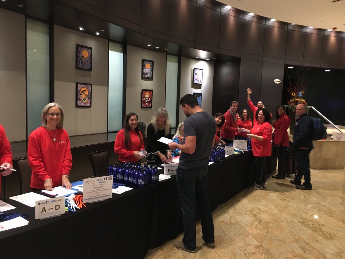 #BOLTT17 Sign in has begun! 1 done, 244 to go!