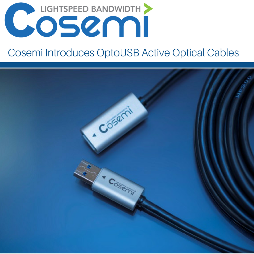 Lages_PR's tweet photo. .@CosemiTech announced its USB 3.1 Gen 2 Type-A #ActiveOpticalCable, w/data transfer speeds of 10 Gbps up to 15 m: https://t.co/iX8uah34T4. https://t.co/Xt2fRvrSeL