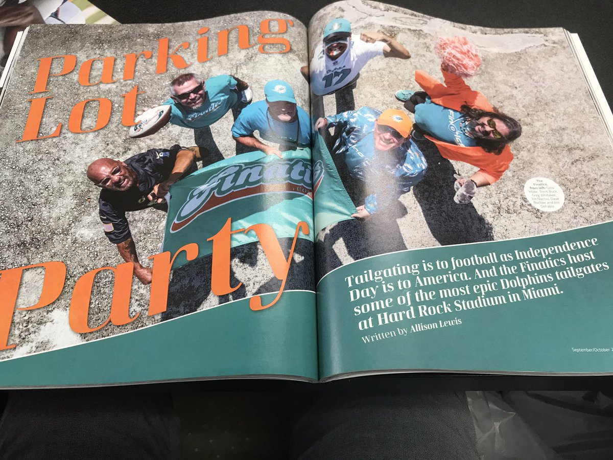 jasonljenkins's tweet photo. Awesome spread in @bocamag on @Finaticscom! #dolphins #greatfans #webweekend https://t.co/f7GRbjhMt1