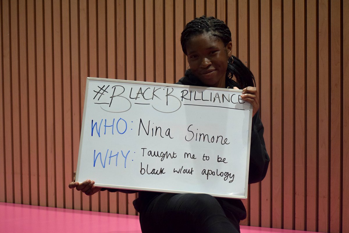 @UEA_ACS Event Officer Elodie is inspired by legendary singer & activist Nina Simone! #BlackBrilliance  #UEABHM17  #BlackHistoryMonth  