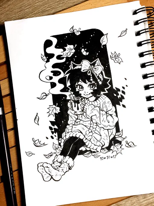 Day ten, Gigantic (sweater) ☕️ #inktober #inktober2017 
