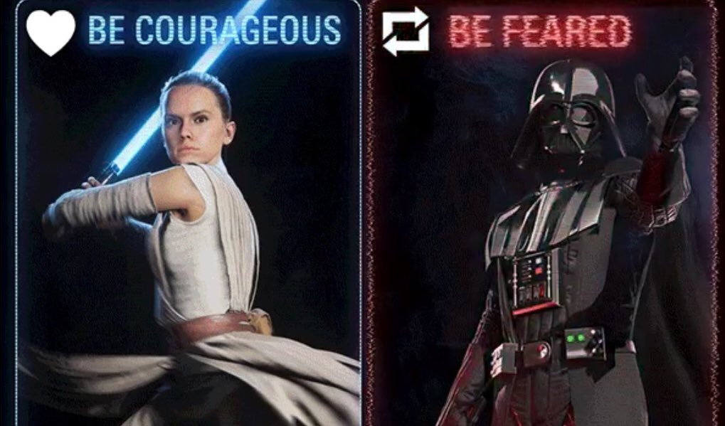 BlackNerd's tweet image. ❤️Like for Rey or 🔁RT for Vader! Who do you think is more powerful and why? #StarWars #StarWarsBattlefrontII #ad