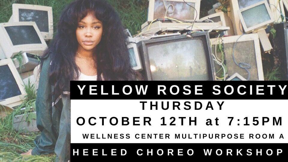 YRScanes's tweet photo. TODAY!!! Back by popular demand, YRS brings you the first heeled choreography class of the semester! Bring your best moves, a water bottle &amp; heels . We hope to see you there! 💛

*Heels are optional* https://t.co/Bv181c0MxZ
