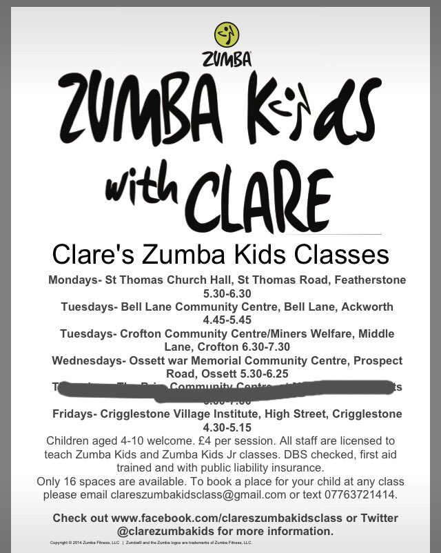 Zumba Kids BOGOF with a friend who hasn't been to a Zumba kids class before.Book online at  bookwhen.com/clareszumbakid… to qualify x