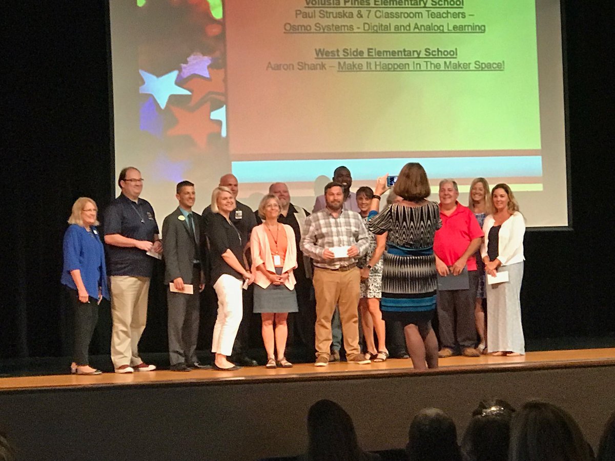 Look <a href="/WestsideVCS/">Westside Elementary</a> Mr. Shank being recognized for his Technology focused futures grant.