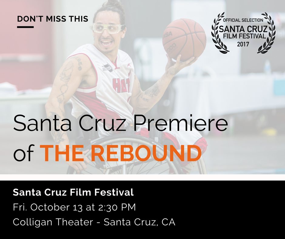 MiamiHeatWheels's tweet photo. The Rebound is screening TOMORROW at Santa Cruz Film Festival at 2:30pm at the Corrigan Theater! Tickets: https://t.co/OR1jAmAPdW https://t.co/mDpFZ1mbEQ