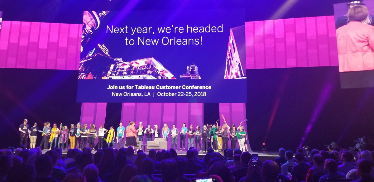 cstjohn1965's tweet photo. @tableau WOW! New Orleans next year #iwannago #data18 https://t.co/S12Ae9i2Pz