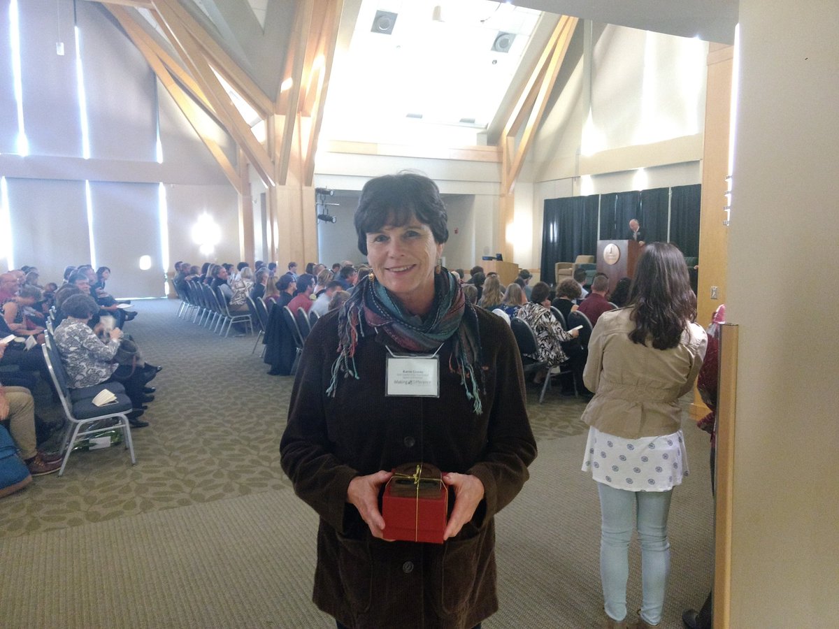 Our impassioned #acsdvt finalist for Vermont Teacher of the Year, Karen Greene! #inspired @muhsTigers <a href="/sarahvermont802/">thelittlevtbobcat</a> @ACSD_edtech #vted