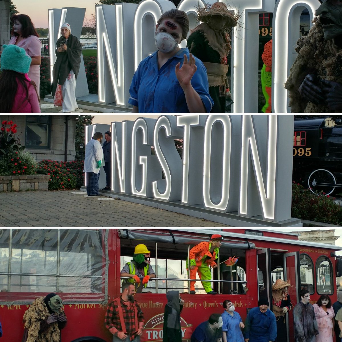 Willoux2's tweet photo. @cityofkingston 's #IinKingston sign has never looked creepier. #FortFright escapees. #aintscared #ygk https://t.co/Tm9QLlK4xY