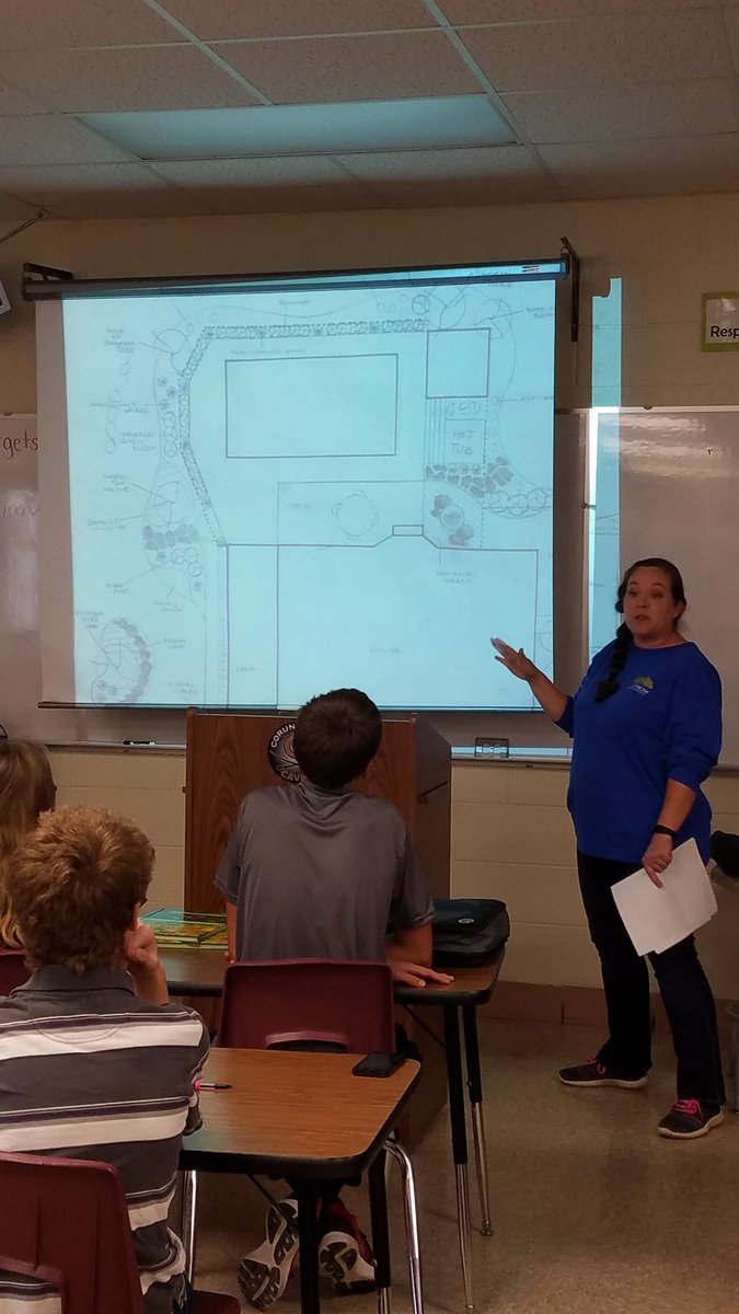 slgolab's tweet photo. Mrs. Nellis, Landscape Designer, shared her career background with our class! Students learned about horticulture, layouts, and surveying. https://t.co/vXEO5wXK9t