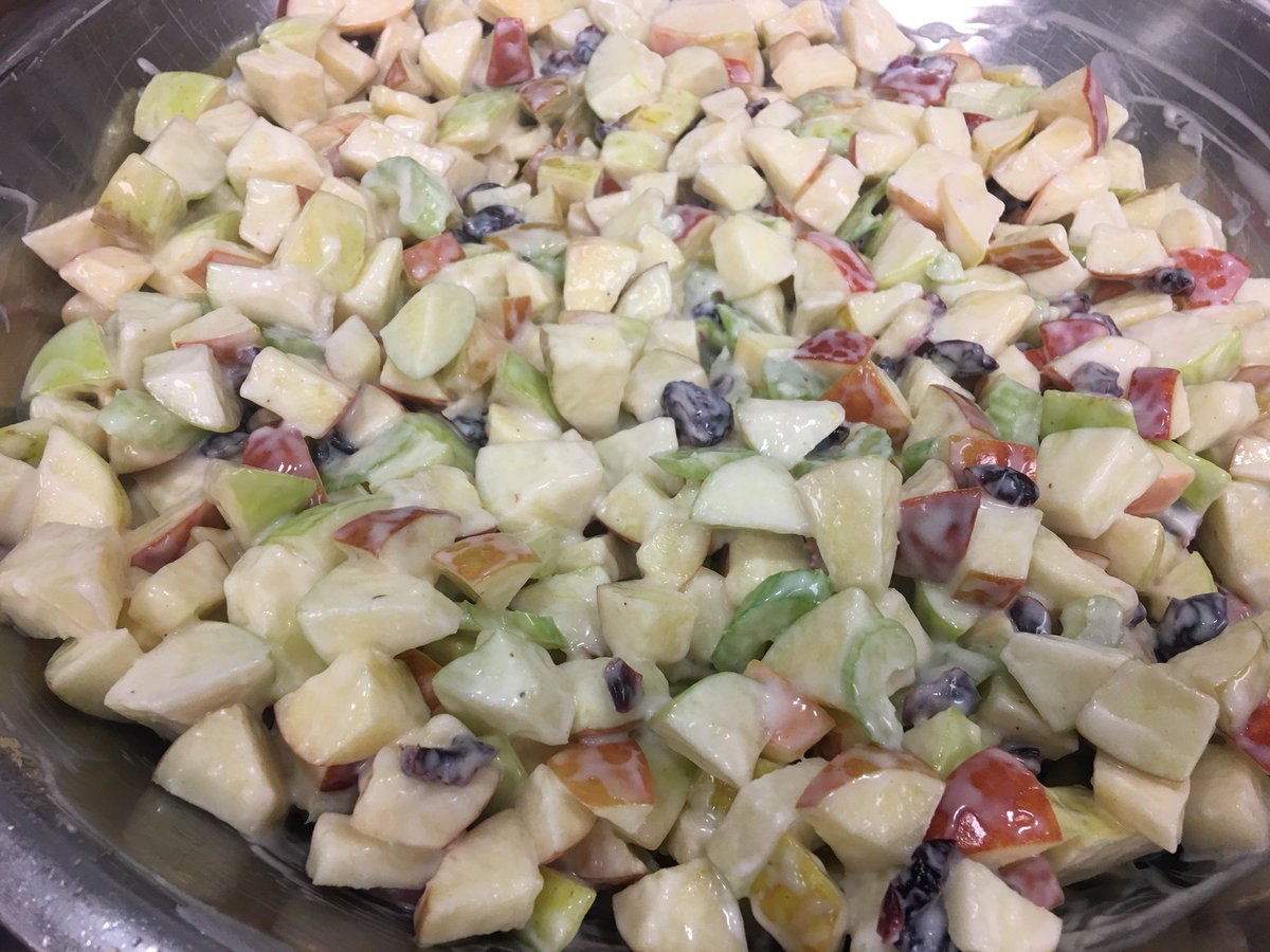 #farmtoschool101 today we served Waldorf salad made with our <a href="/MRH_Schools/">MRH School District</a> homegrown apples 🍎