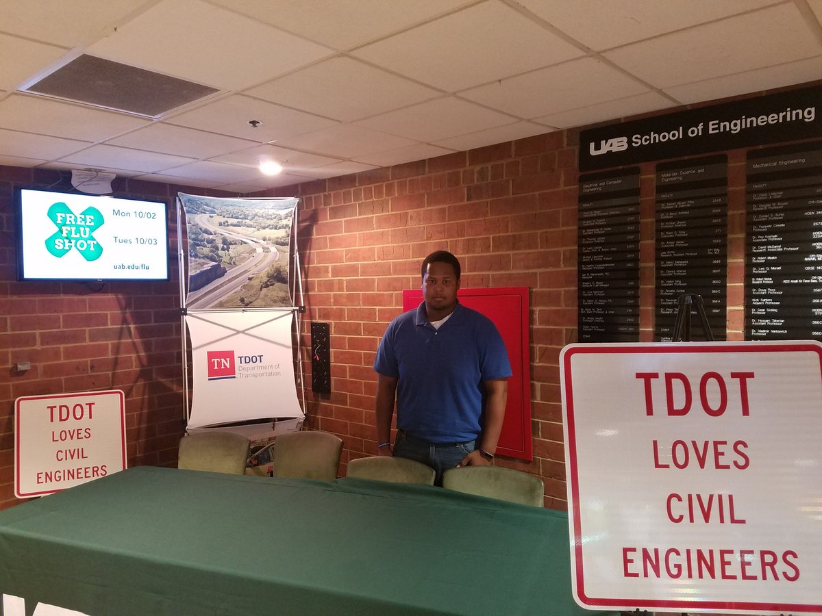 deslrob's tweet photo. What a great opportunity for @UABEngineering having @TDOT on campus recruiting Cee! Thanks Steven and Shannon! https://t.co/uRQgeJkeWB