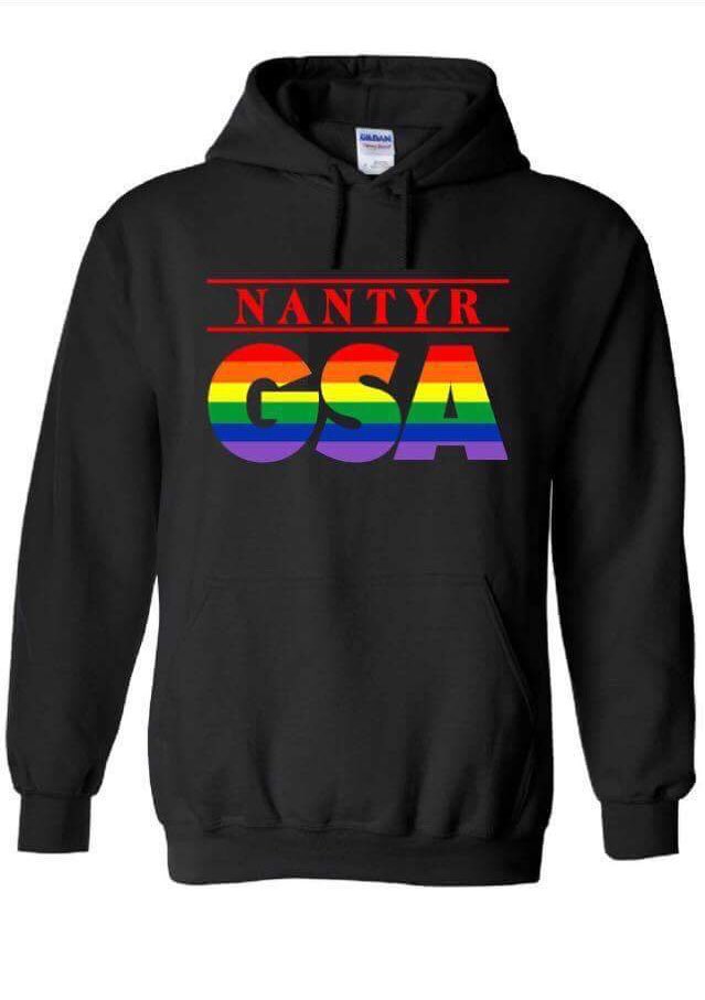 GSA is selling hoodies for $25 long sleeve shirts for $20 and short sleeve for $10 if you would like any dm me your name and size!