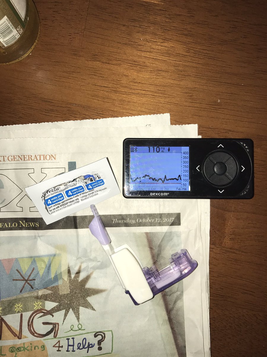 Peakabull's tweet photo. Let me get this straight?

Type 1 diabetic.
Only test BS every 12hrs 
No insulin pump
No carb counting

And I use inhalable insulin #afrezza https://t.co/BmuYY7f56K