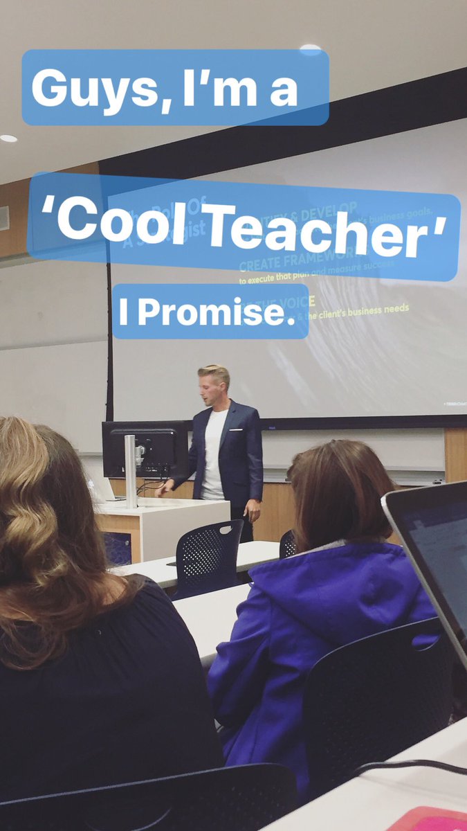 jeremyschumann's tweet photo. Honored to return to Utah State &amp; guest speak in my favorite professor’s marketing class.  @TheBrandCop #AggieLife 

Thanks @hma_usu! https://t.co/UZFHuMKgvM