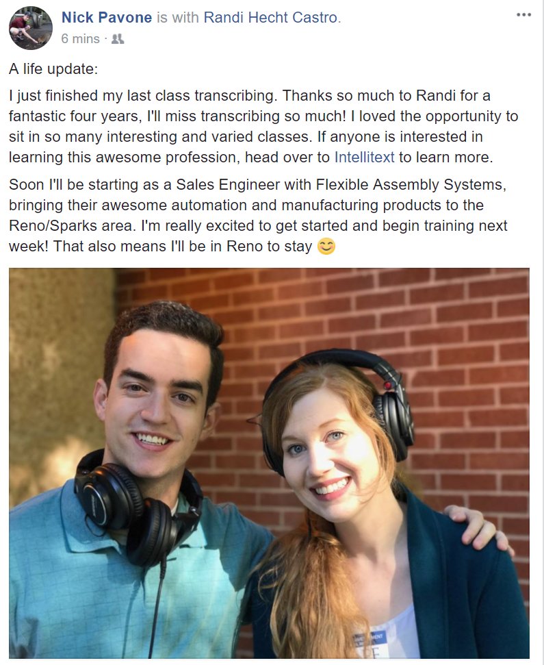 IntellitextLLC's tweet photo. We have had the privilege of working with Nick for 4 years now. We are so proud of him and can't wait to see what the future holds for him! https://t.co/WYT9zg6o7P