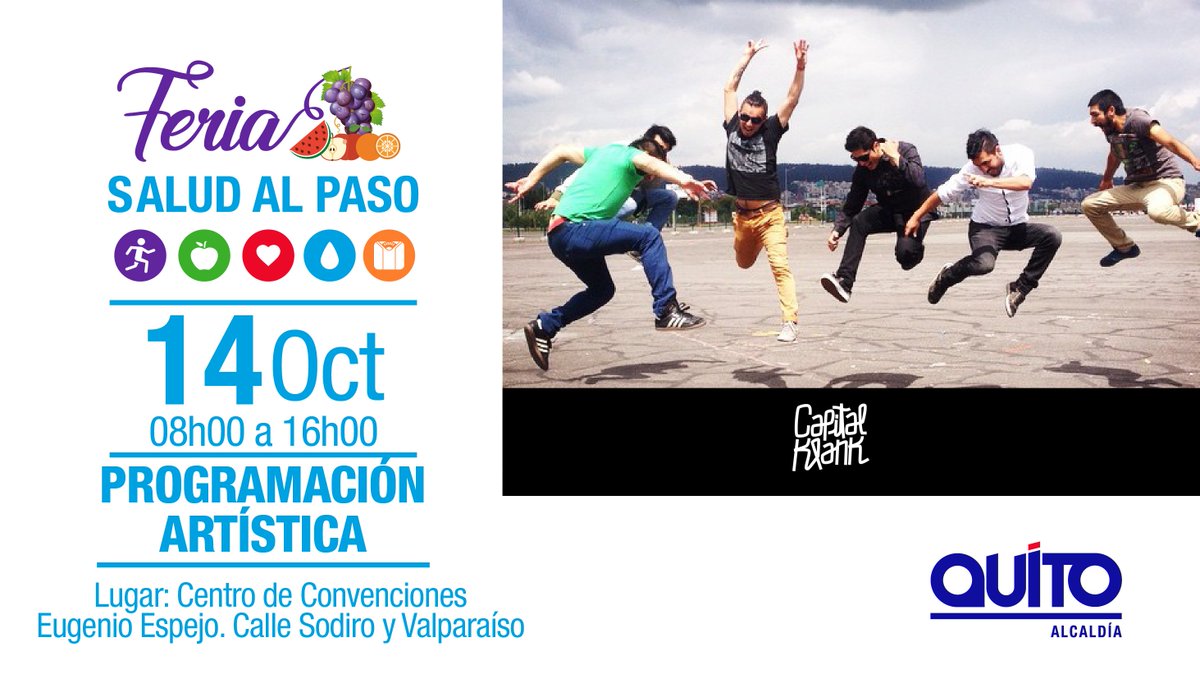Durante la Feria #SaludAlPaso tendremos una programación artística. ¡Disfruta de las canciones de <a href="/klankmusic/">Capital Klank</a>!
