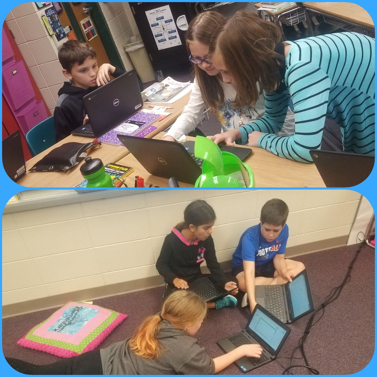 GPLibrary_Klein's tweet photo. Getting started on our CHEER Week presentations! Each group has been researching a different disability. #KCK #CHEERWeek #leadwithcharacter https://t.co/m3xCG8cxX0