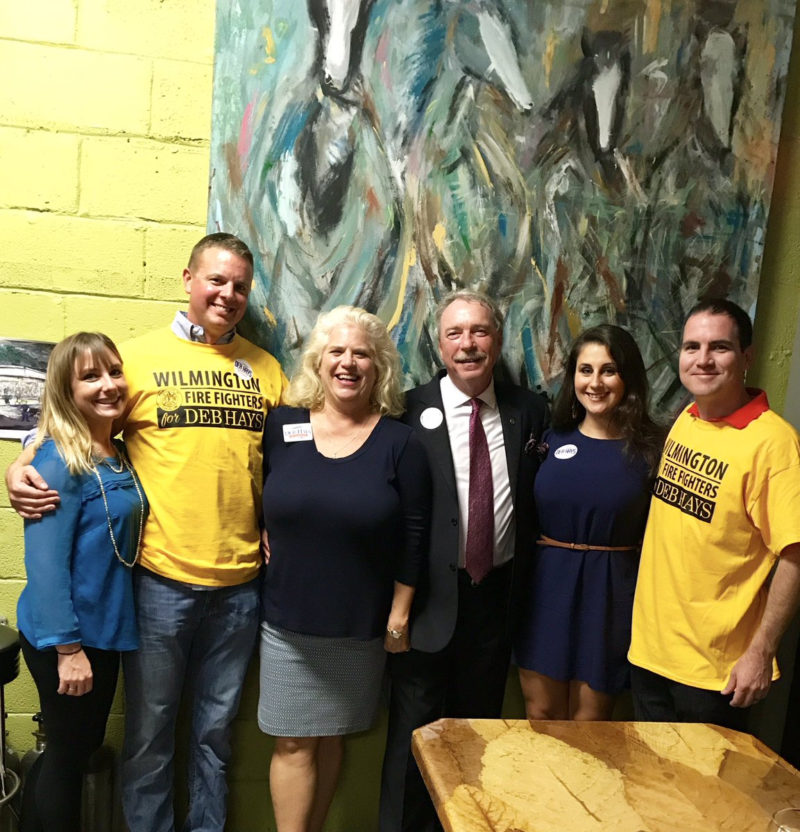 The black &amp; gold shirts are in!  Wilm. FF's for Rivenbark and <a href="/DebHHays/">Deb Hays</a> !!   Shaping the future of public safety in the Port City.
