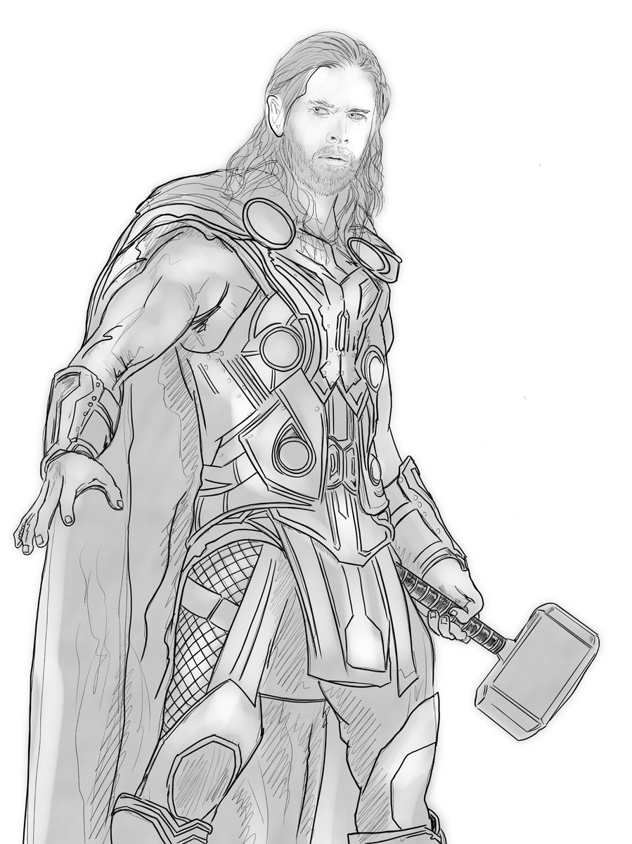 ArtStation - Marvel - Thor - Pencil Sketch