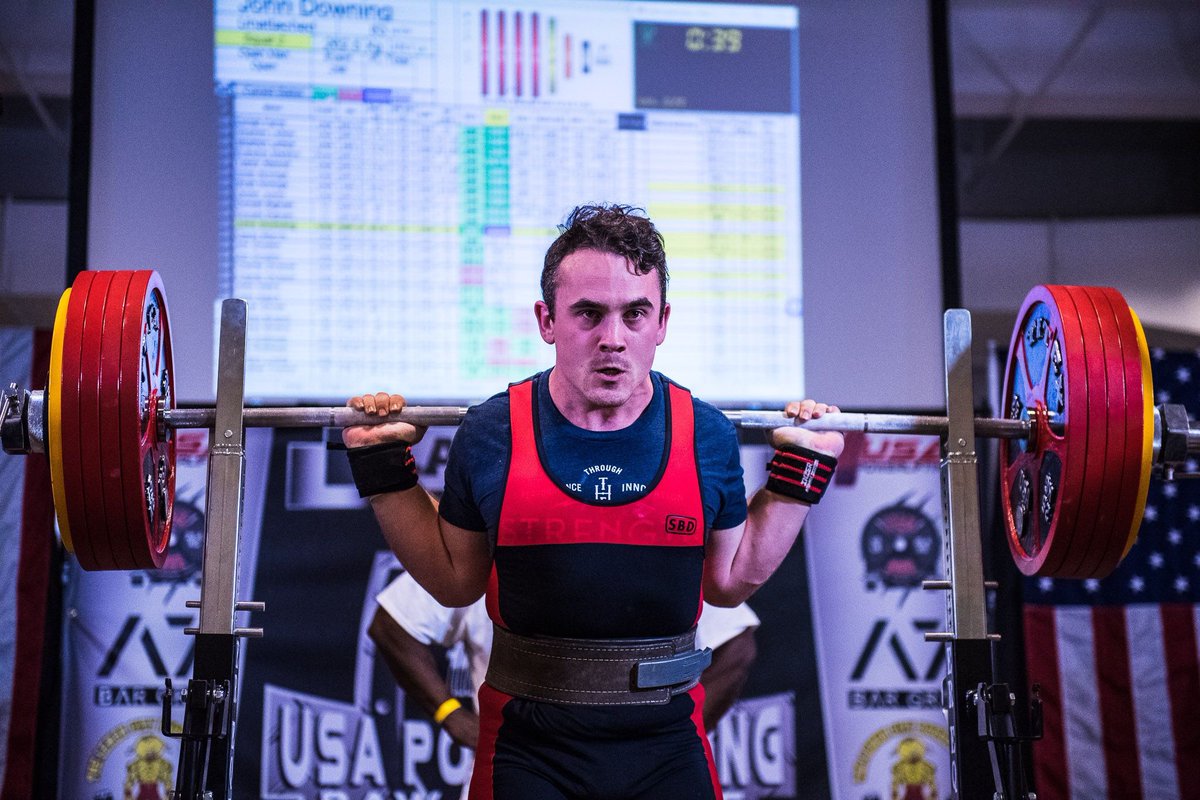 OSUPowerlifting's tweet image. Good luck to Club Coach, @SSTeach_Downing, at @USAPowerlifting Raw Nationals tonight on the PRIMETIME platform for the 83kg class!