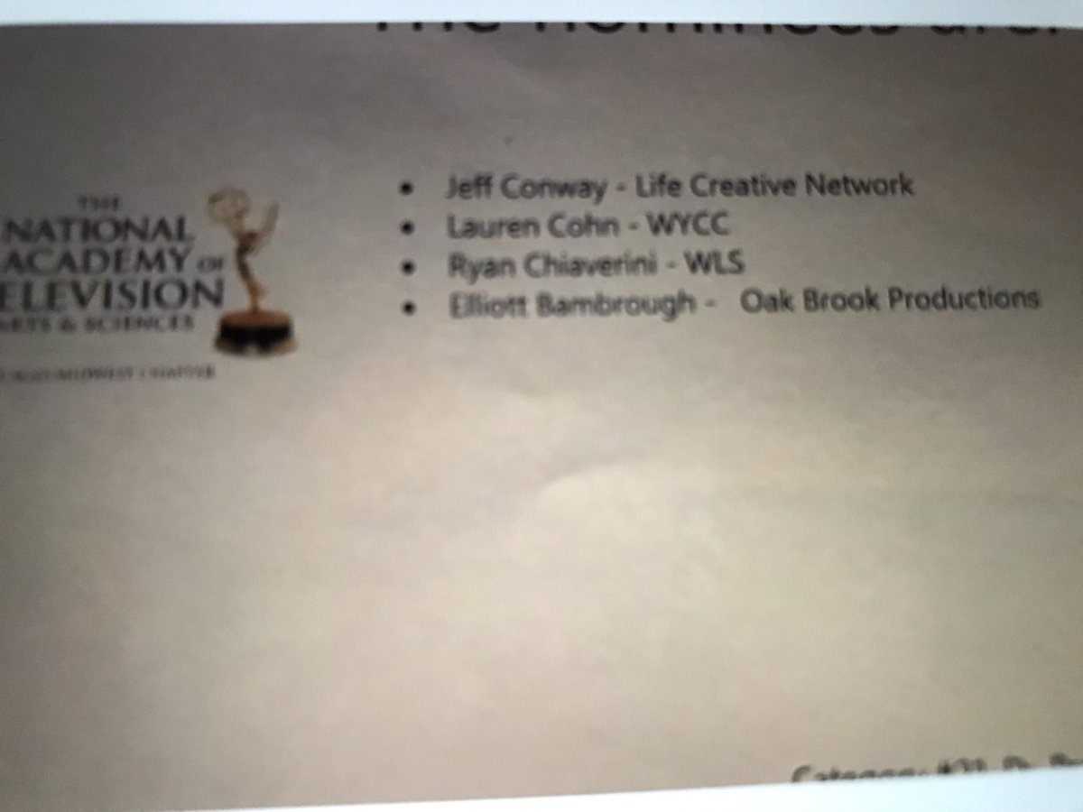 LaurenBCohn's tweet image. Excited 2017 Emmy Nomination Host/Moderator @WYCC plus In The Loop For Public Affairs Program.