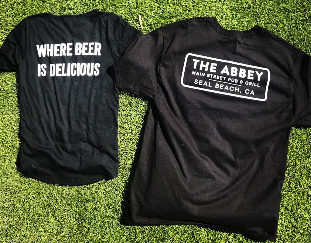 PennyPromos's tweet photo. New @theabbeysealbeach shirts are in &amp; we love them (and their delicious beer)! 🙌🏼💯🍻#brandrecognition #apparel #swag https://t.co/JGAiWTDut5